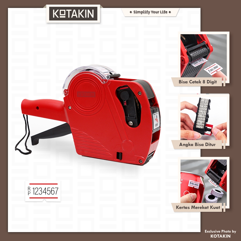 

KOTAKIN Alat Label Harga Price Labeller Machine Cetak Stiker Jualan Labeller Tool MX 5500