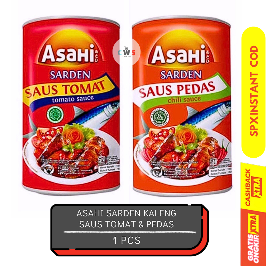 

ASAHI SARDEN Saus Tomat Pedas 425gr 115gr Kaleng - 1 Pcs