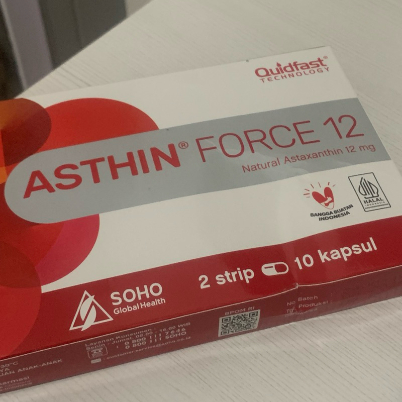 asthin force 12 astaxanthin 12 mg