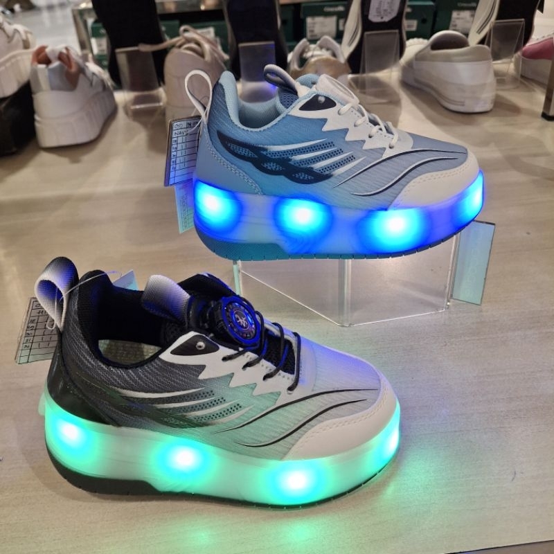 Yongkidz new sepatu sneakers/sepatu roda lampu bisa nyala warna warni anak cewek/cowok ori  size 28-