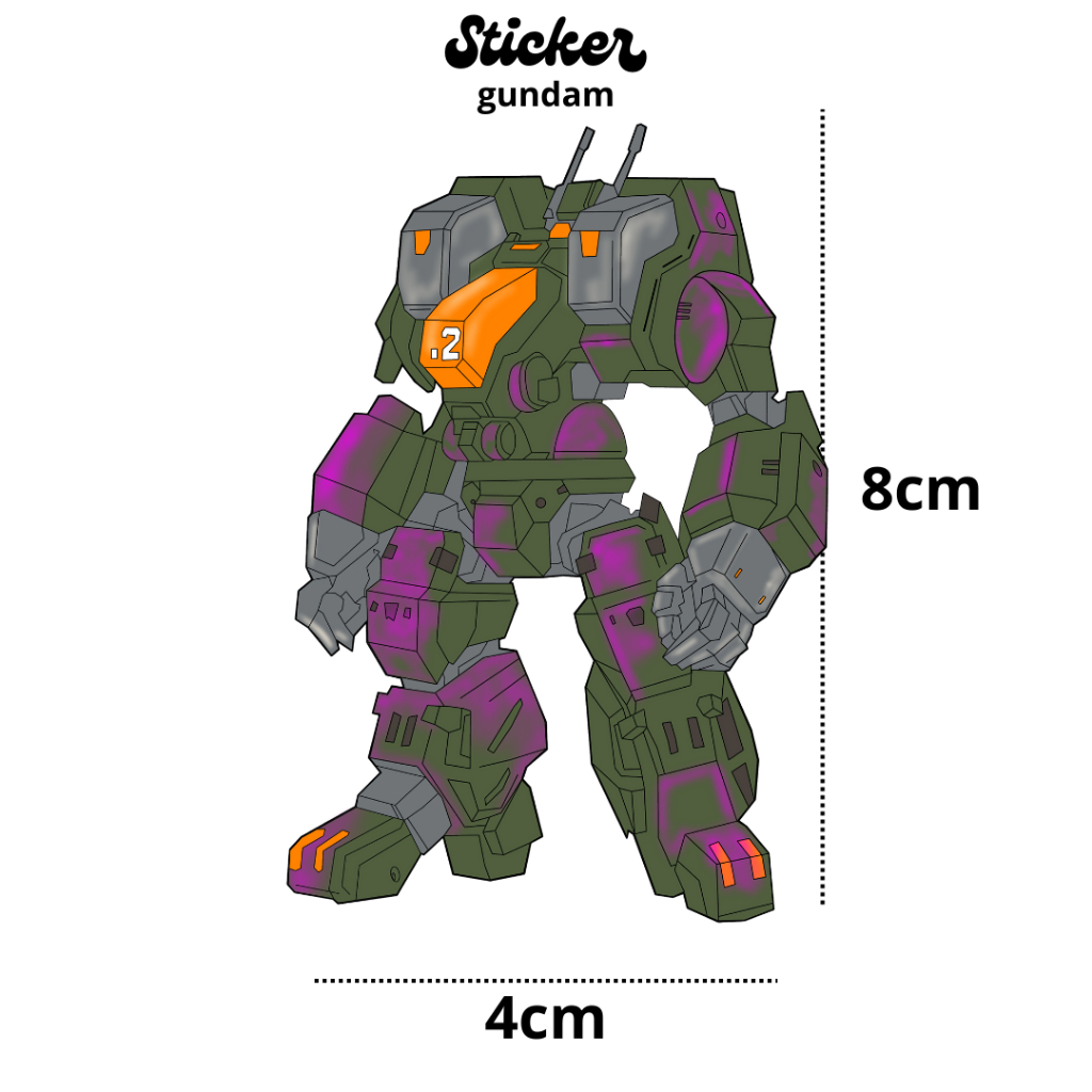 

Gundam stiker vinyl glosy