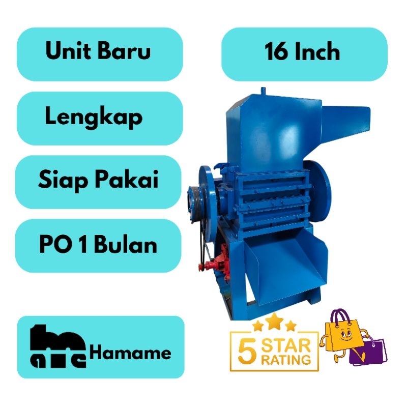 Mesin Giling Plastik | Mesin Crusher Plastik | 16 Inch