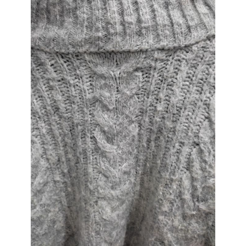 crop switter rajut kepang