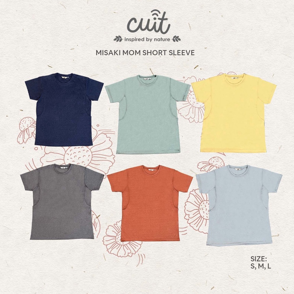 KODE S18I CUIT Couple Misaki Kaos TShirt PendekIbu Menyusui