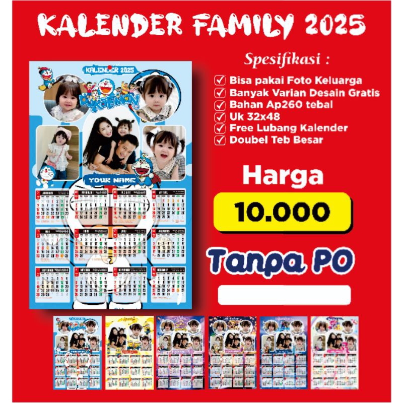 

KALENDER FAMILY 2025 CUSTOM GRATIS DESAIN
