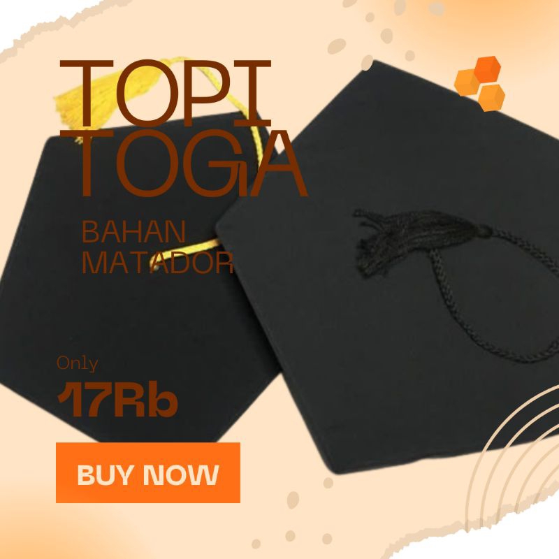 [GELOSIR TERLARIS]Topi Toga wisuda, Topi Toga, Topi Sarjana, Perlengkapan Wisuda Topi Kelulusan Toga