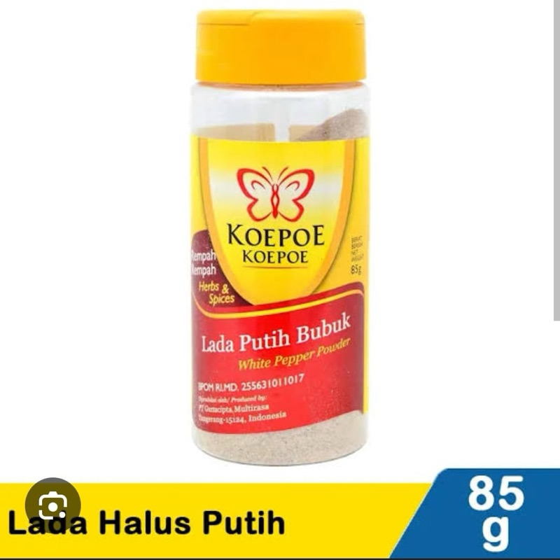 

Koepoe Koepoe Lada Putih Bubuk 85gram