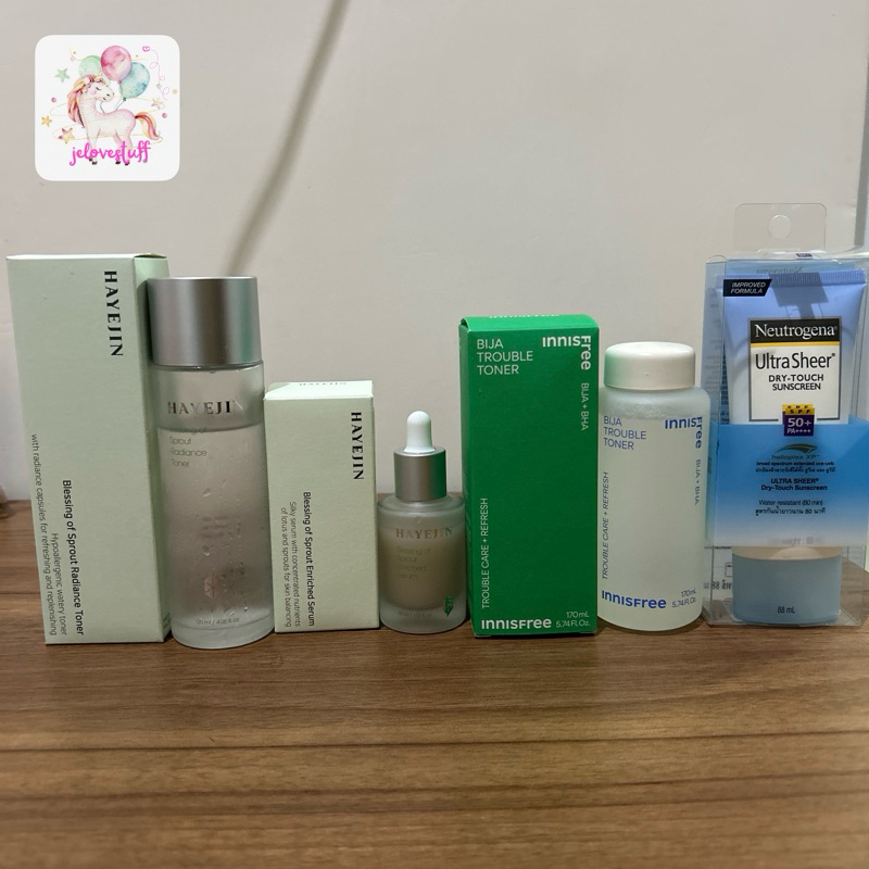 SALE Preloved & New  Skincare HAYEJIN, INNISFREE BIJA CICA, NEUTROGENA ULTRA SHEER, INNISFREE SERUM 