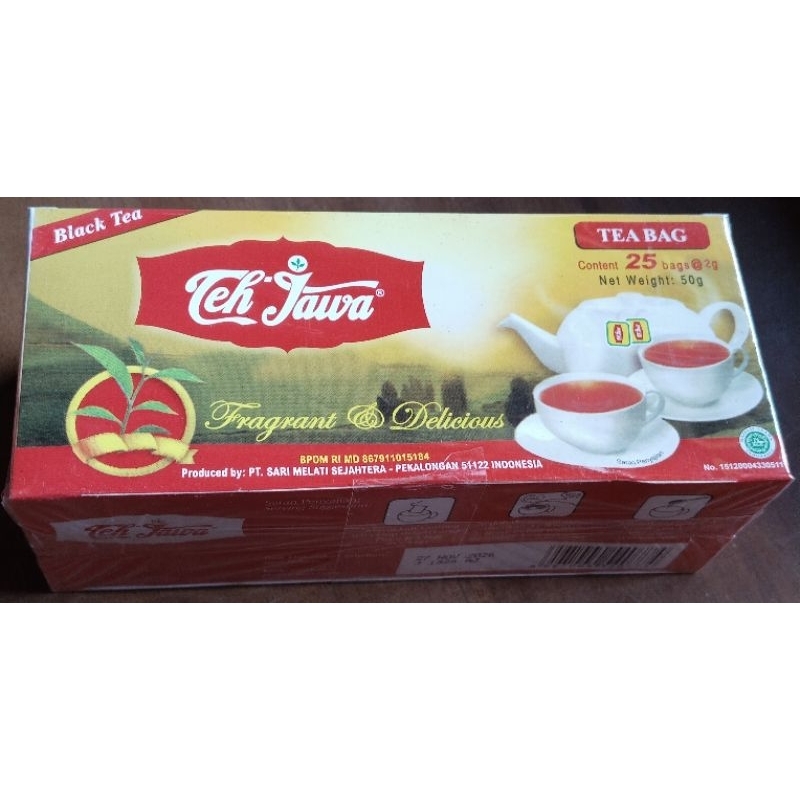 

TEH JAWA CELUP BLACK TEA ISI 25 BAGS @ 2GR