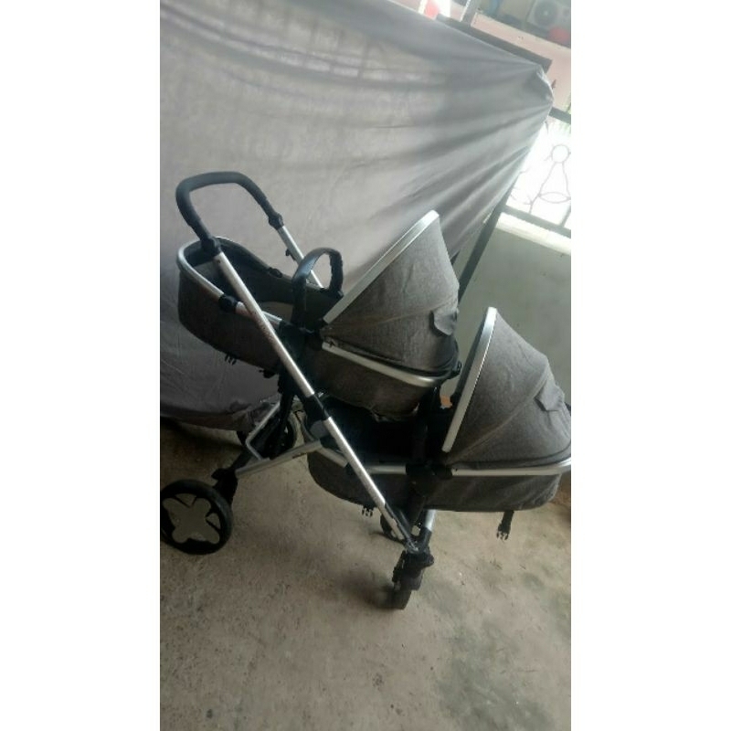 Preloved stroller baby twin kembar BABYELLE DUO EVOGUE