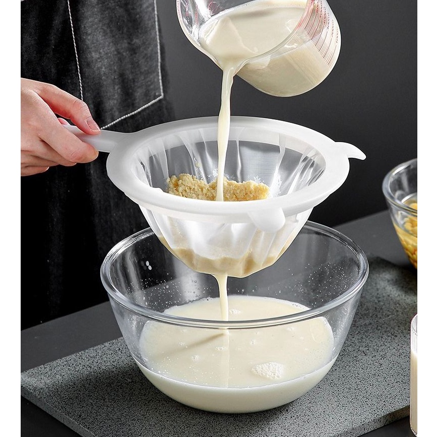 Terbatas Saringan Kain Nilon Susu Kedelai Kopi Jus Jamu Mesh Halus Kacang Nylon Penyaring Makanan