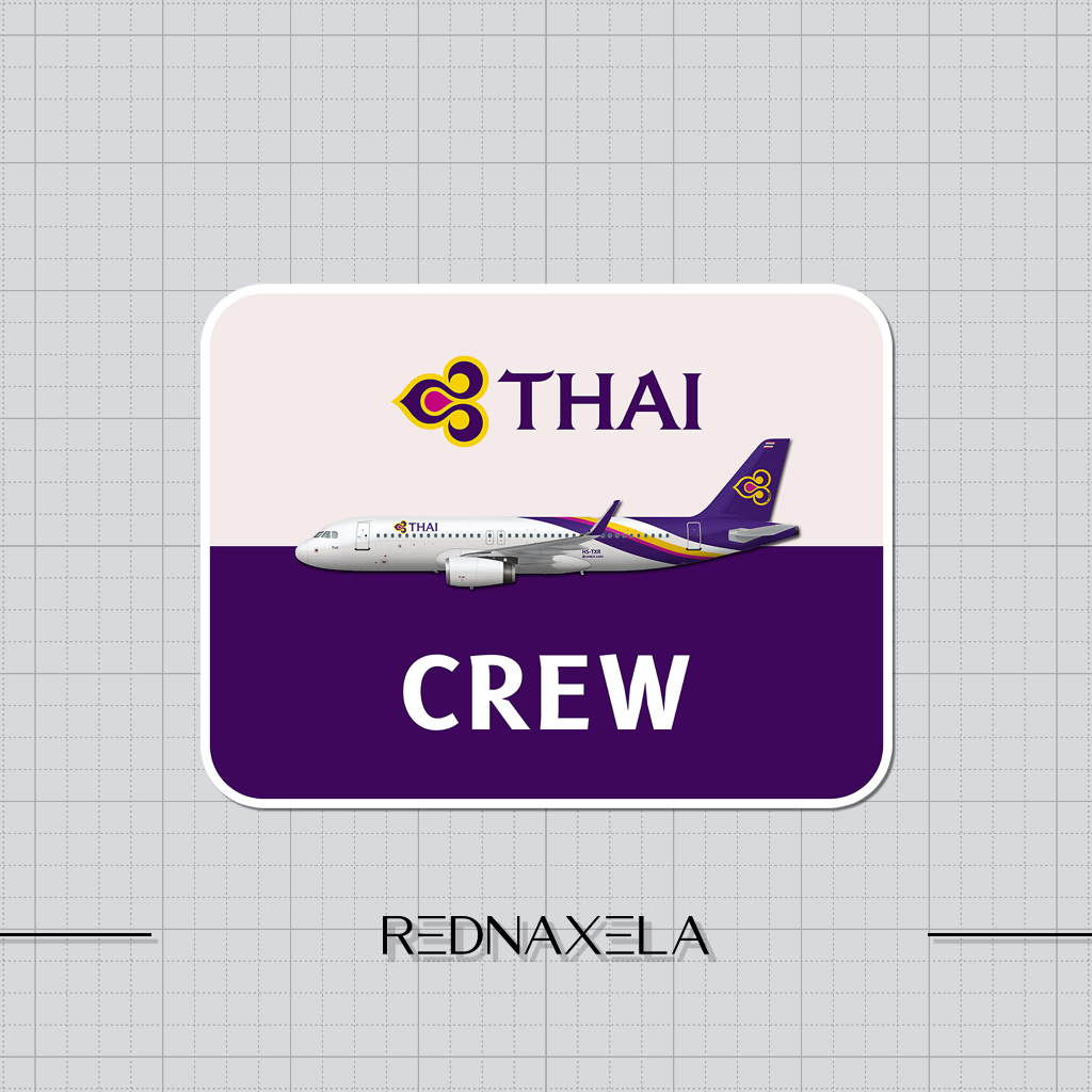 

Stiker Vinyl Thai Airways Card Model Crew Sign Sticker