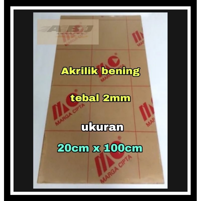 Akrilik bening 2mm ukuran 20x100/Acrylic lembaran bening/AKRILIK MURAH