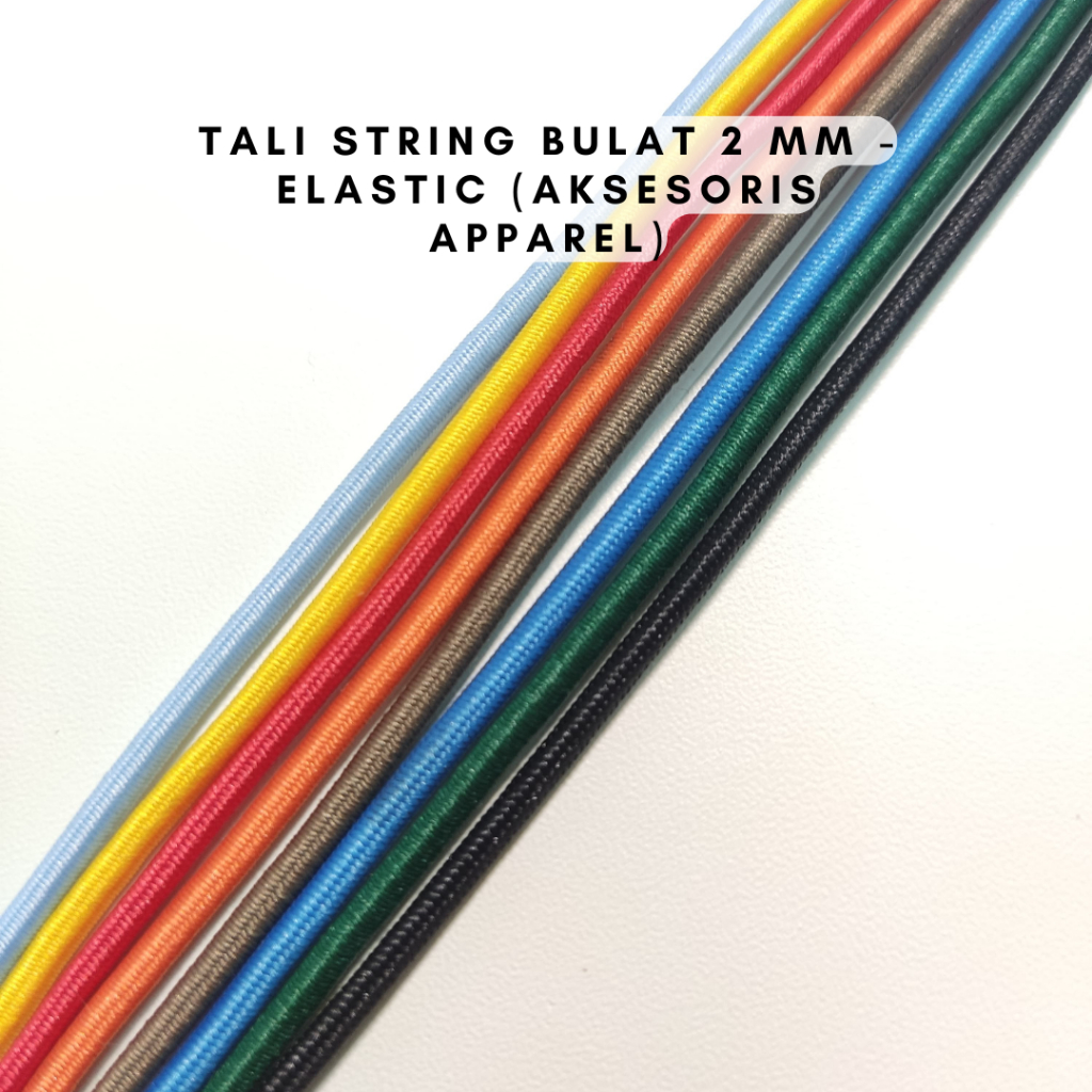 

Tali String tali elastis tali karet 2 mm - (Aksesoris Apparel)