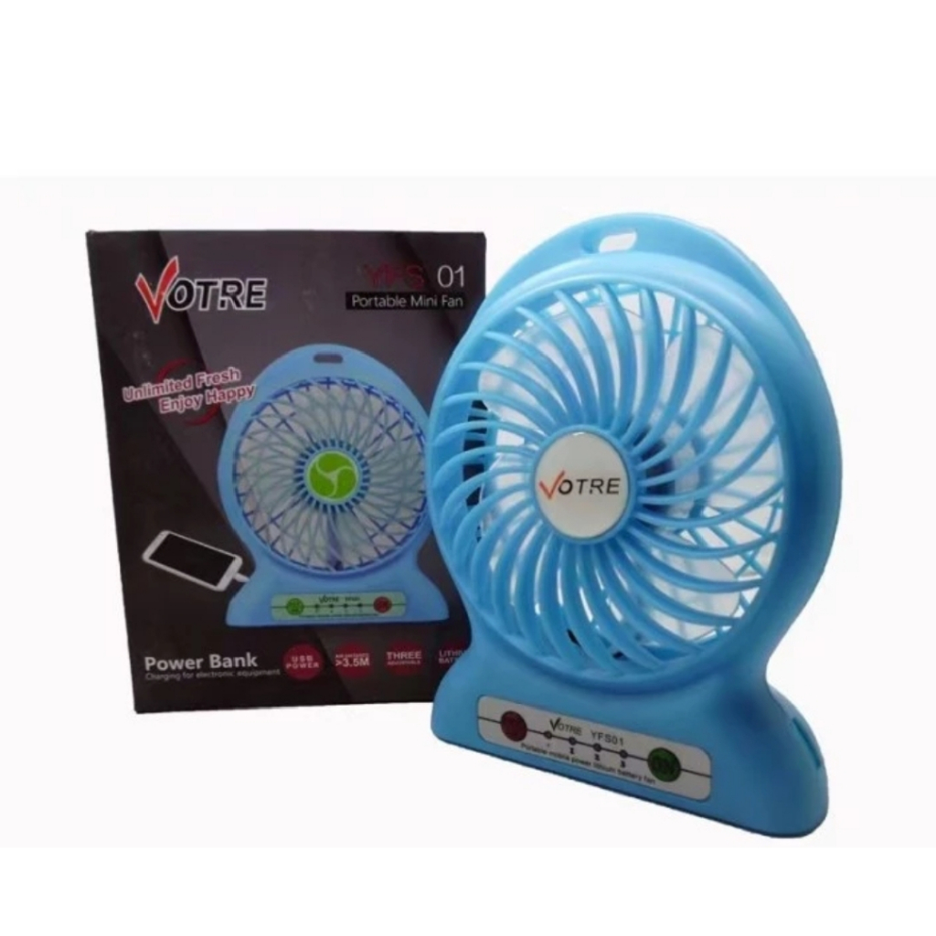 Mini Fan Kipas Angin Cas Portabel | Kipas Angin Mini Cas