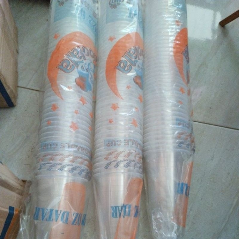 Cup 22oz datar Olala tebal murah bagus