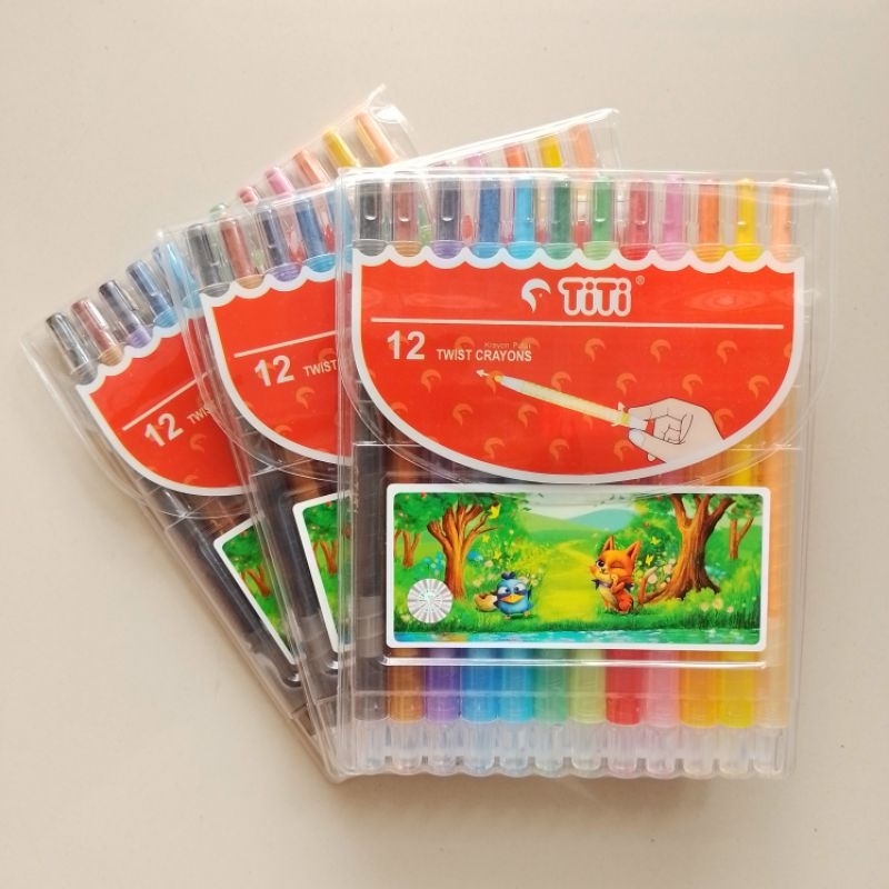 

Crayon Oil Pastel Putar Titi 12 Warna ( Set ) [ Original ]