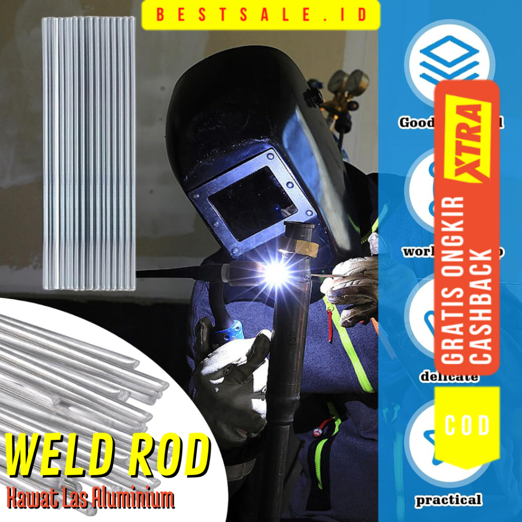 Kawat Las 50cm 2 mm - Kawat Las Alloy 33cm 2mm - Welding Rod Aluminium Alloy