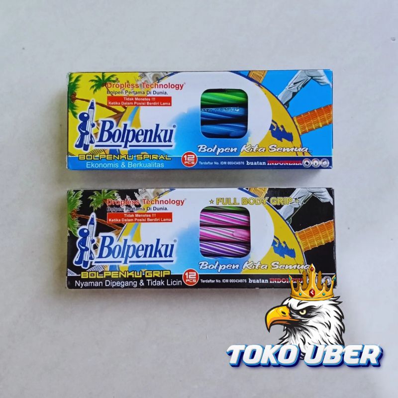 

1 Lusin Pulpen Lilin Bolpenku Grip Ballpoint Bolpenku Spiral Isi 12pcs
