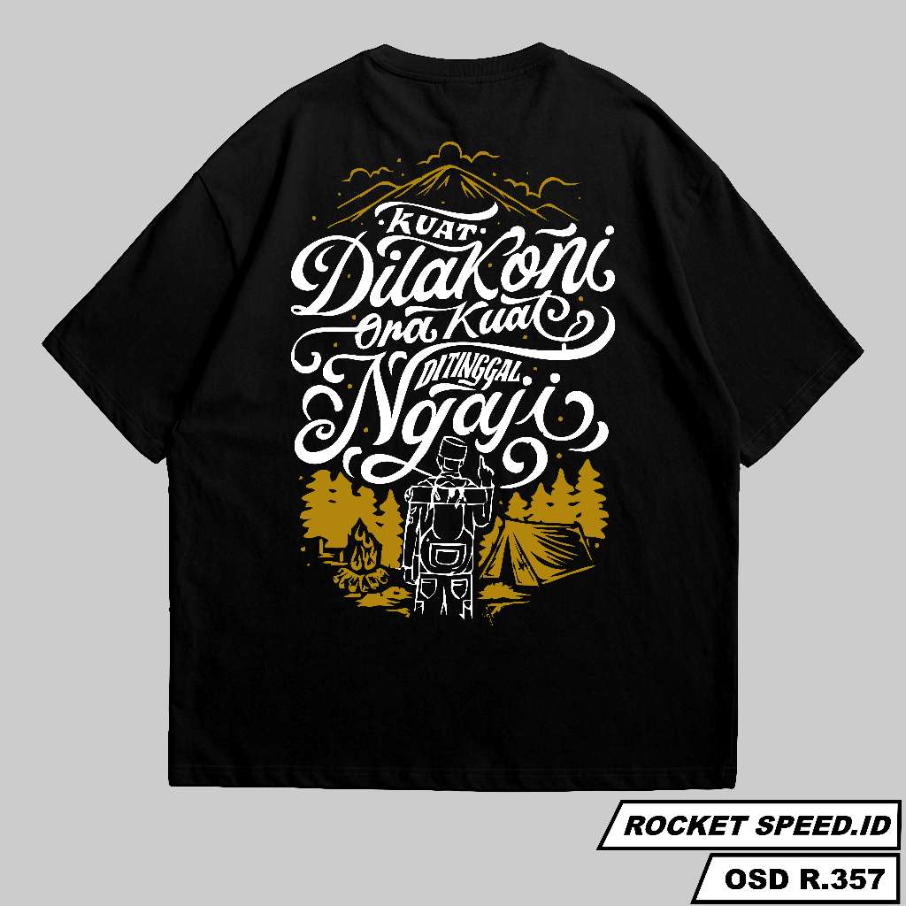 Kaos KUAT DILAKONI ORA KUAT TINGGAL NGOPI Kaos Kata-Kata Kaos BAJU Distro katun combed 30s R.357
