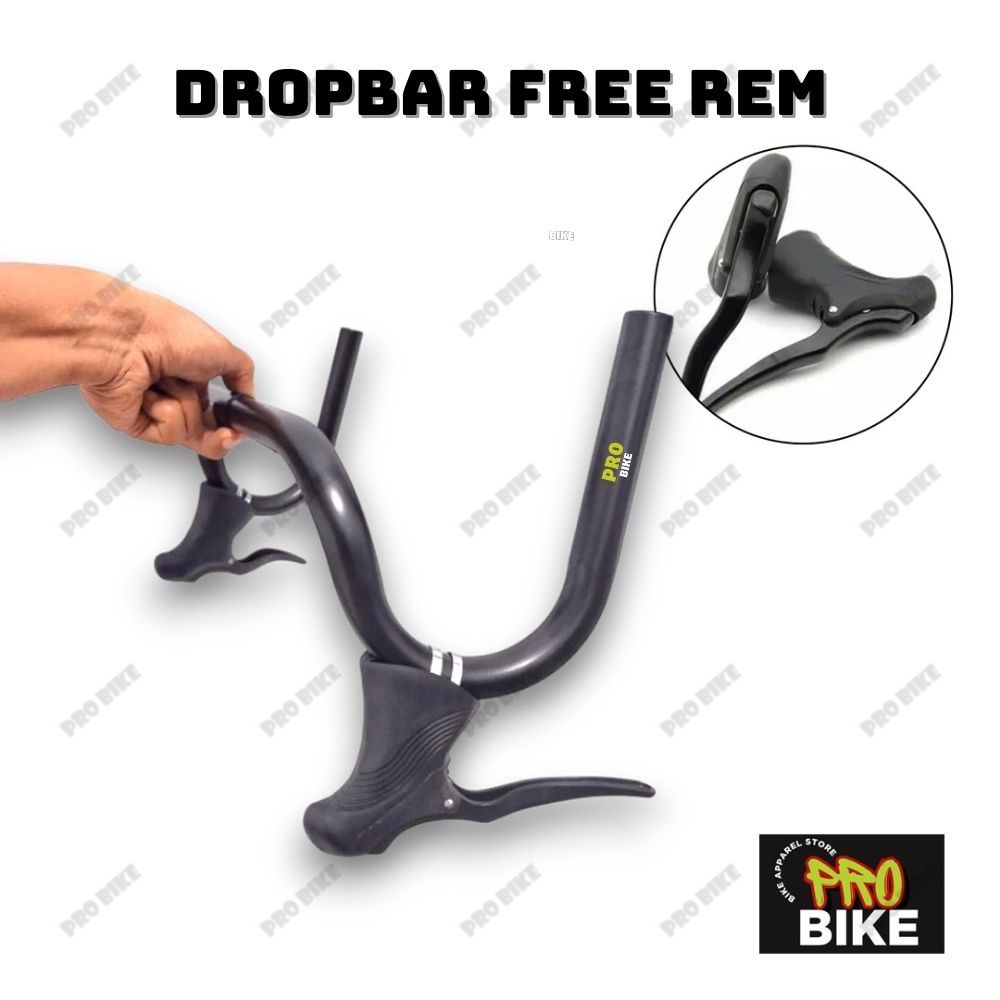 Paket Stang Sepeda Balap STandar 25,4mm / Stang Sepeda Dropbar FIxie Balap Roadbike / Handle Rem Sep