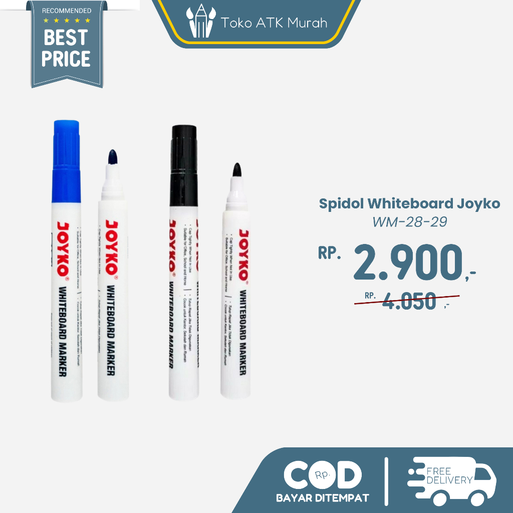 

Whiteboard Marker / Spidol Whiteboard Joyko WM-28-29