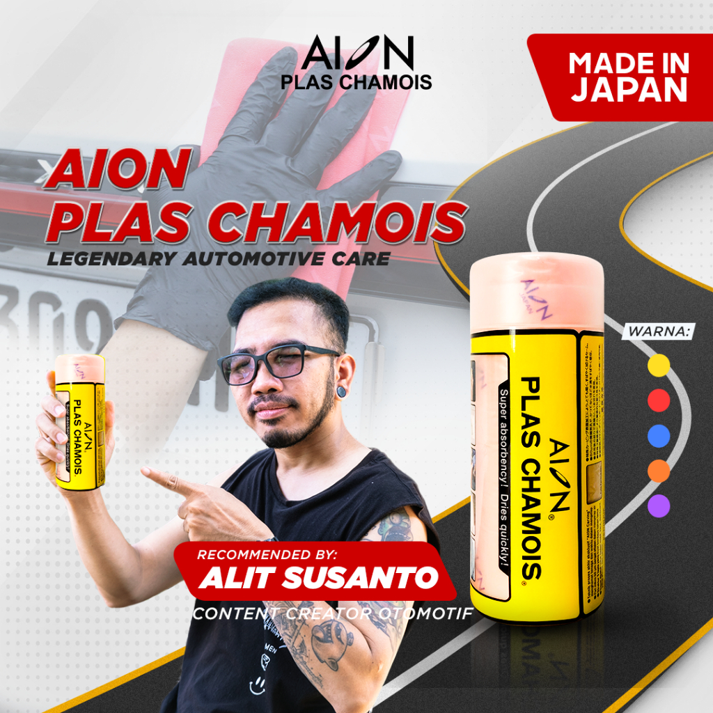 AION KANEBO Plas Chamois Kain Lap Mobil / Motor Tebal Daya Serap Tinggi 100% Made in Japan - Orange