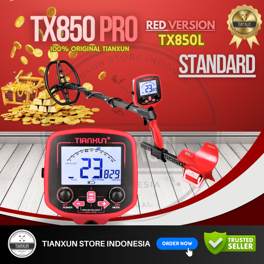 ORIGINAL TIANXUN  TX850 PRO STANDARD COIL 11" METAL DETECTOR UNDERGROUND ALAT PENCARI EMAS TX850 PRO
