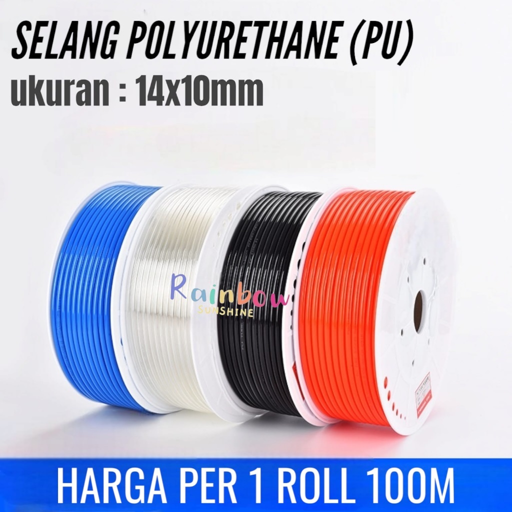 SELANG ANGIN PNEUMATIC 14x10MM PU HOSE SELANG POLYURETHANE (PU)