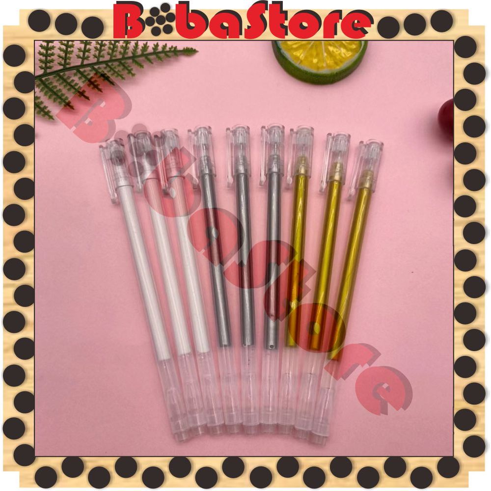 

⭐Bobastore⭐ Pulpen Tinta Samoyed Pulpen Tinta Warna Putih/Emas/Silver Gel Ink Pen Metalic Pen S118
