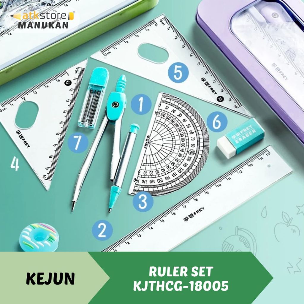 

KEJUN RULER SET KJTHCG-18005 - JANGKA SET 7 PCS