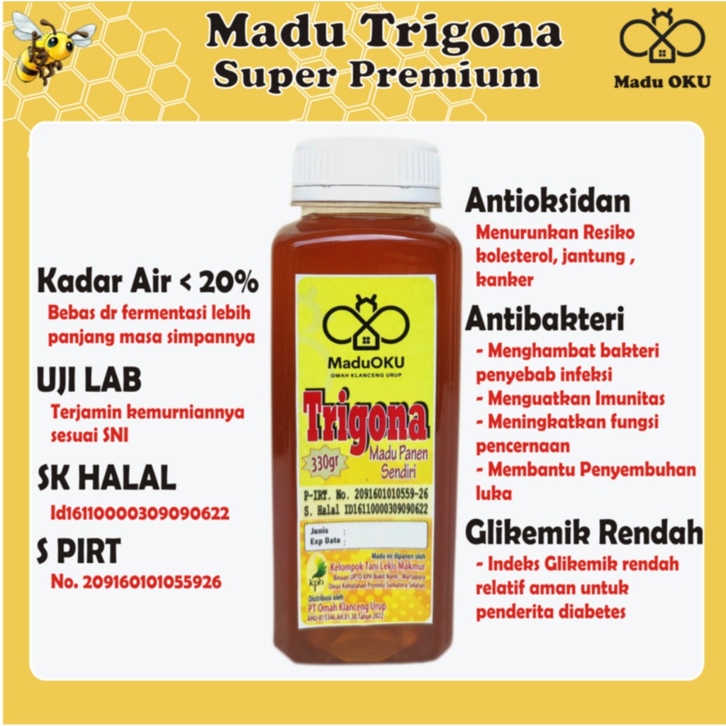 

MADU TRIGONA MADU KLANCENG SUPER PREMIUM 330GRAM