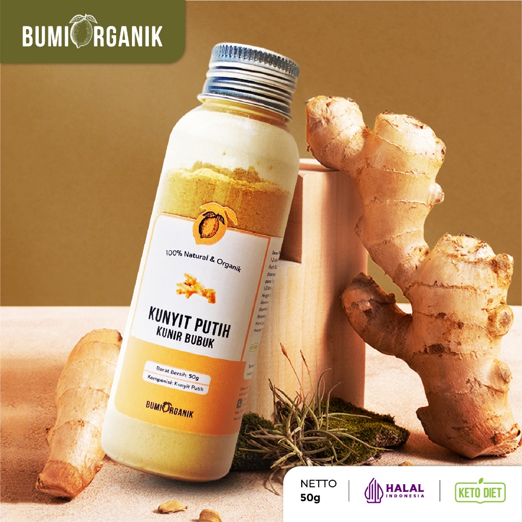 

KUNYIT PUTIH BUBUK 50G BUMIORGANIK TANPA CAMPURAN ASLI 100% ORIGINAL WHITE TURMERIC POWDER KUNIR PUTIH BUBUK BAHAN POKOK POWDER BUMBU REMPAH ORGANIK KUALITAS PREMIUM BUMBU DAPUR BUBUK LENGKAP NUTRIFARM BRAGG DARI BUMI GEMELI LEMOVITA OFFICIAL BEORGANI