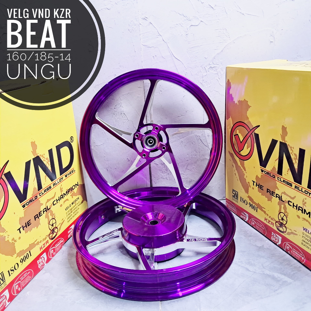 Velg VND KZR Beat Vario 110 Ungu/Biru/Hitam/Merah/Orange 160/185x14