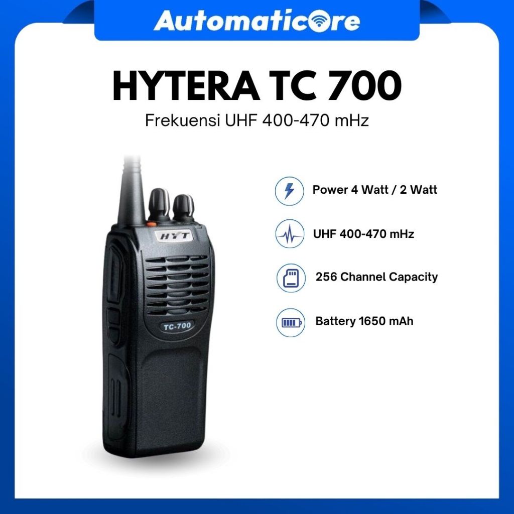 HT HYTERA HYT TC-700 TC 700 UHF 400-470MHz Radio Komunikasi Jarak Jauh