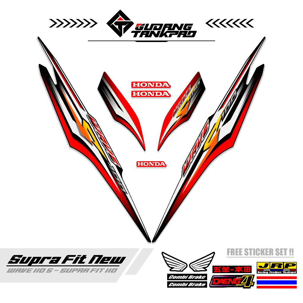 STRIPING MOTOR SUPRA FIT NEW 110 / MTF 3 / STRIPING SUPRA FIT S / STRIPING HONDA SUPRA FIT / STIKER 