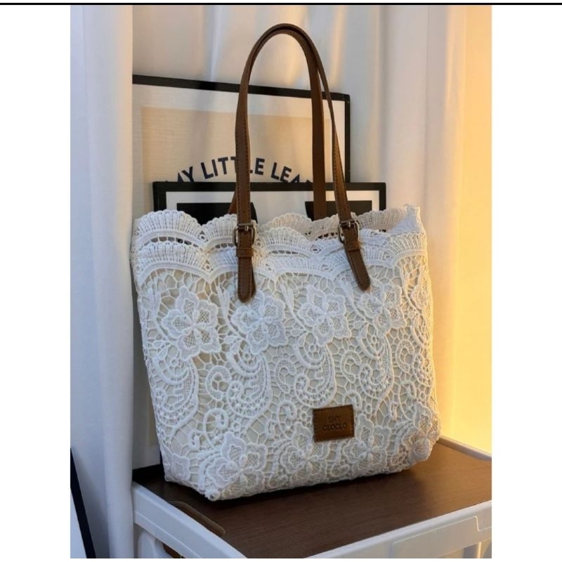 Tas Jinjing Renda Wanita Tas Cewek Fabric Underarm Tas Ketiak Cewek Tas Bahu Wanita Shoulder Bag GT 
