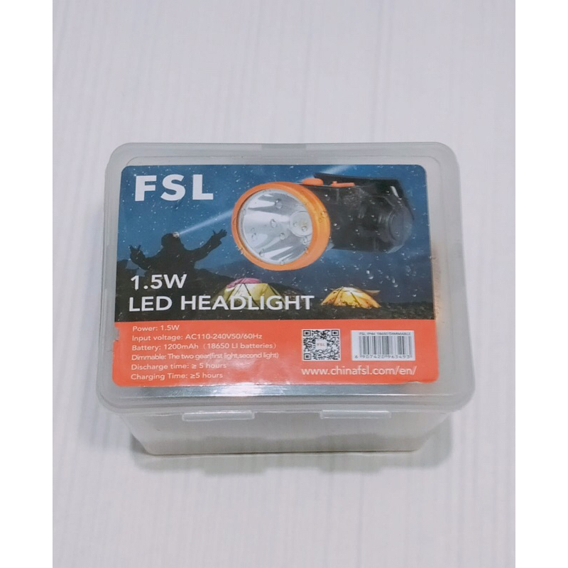 senter kepala FSL super terang 1.5w led headlight