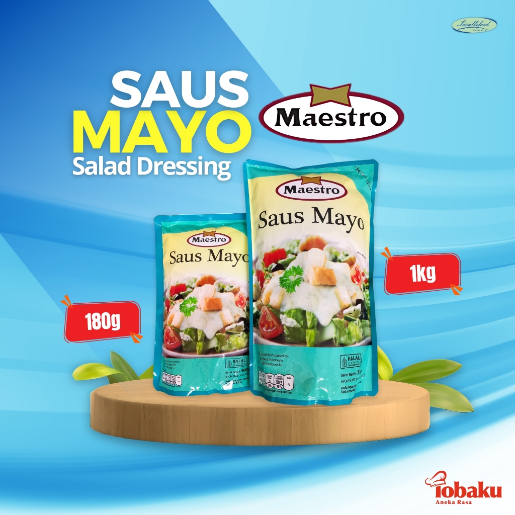 

Maestro Mayonnaise Saus Mayo Kemasan 1kg dan 500g _