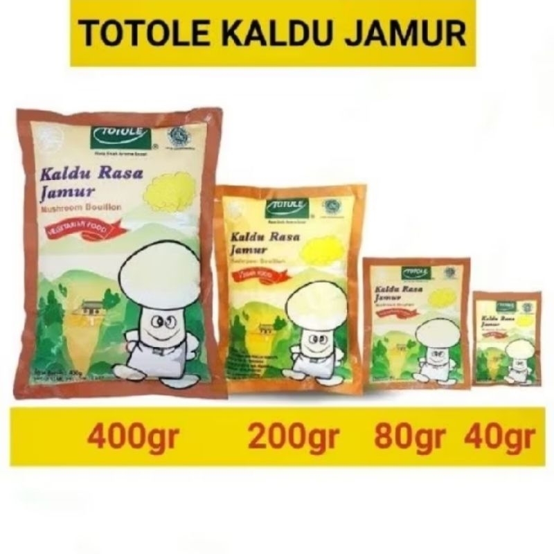 

TOTOLE KALDU JAMUR KEMASAN 40 GRAM / 80 GRAM / 200 GRAM / 400 GRAM