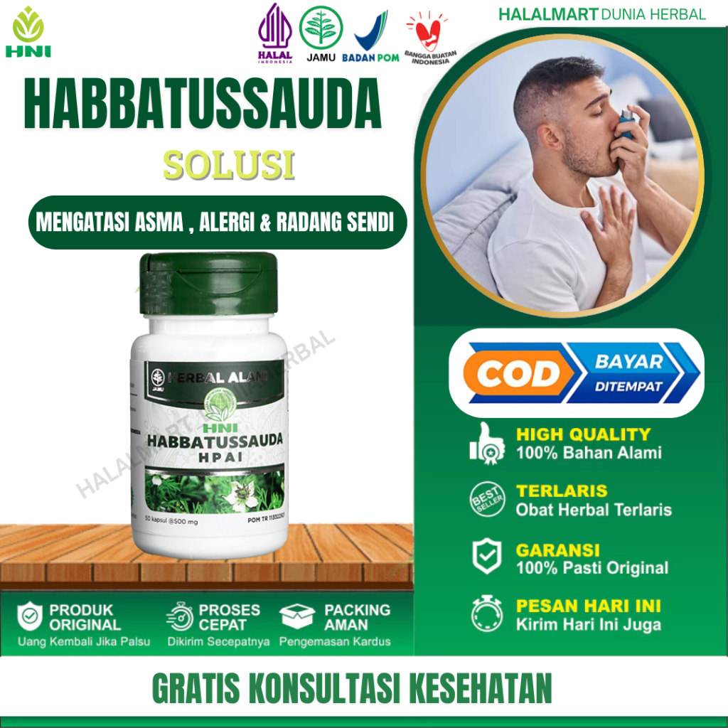 

HABBATUSSAUDA KAPSUL Secara Tradisional Digunakan Untuk Membantu Memelihara Daya Tahan Tubuh, Membantu Meringankan Gejala Asma Dan Melancarkan ASI. Terlaris