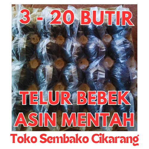 

Promo Telur Bebek Asin Mentah 3 - 20 butir Murah Toko Sembako Cikarang