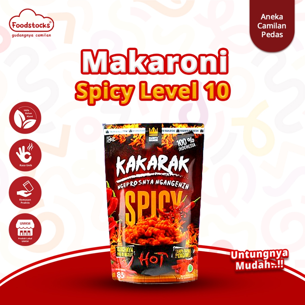 

Makaroni Kakarak Spiral Pedas Level 10