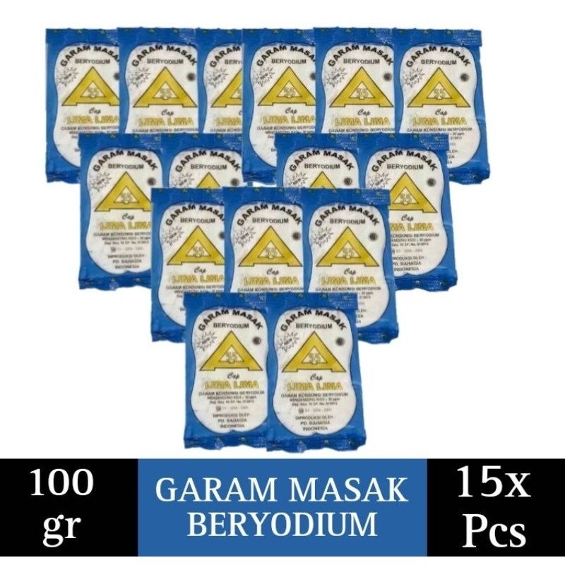 

( 15 Pcs ) Garam Masak Beryodium Isi 100gr Murah Promo