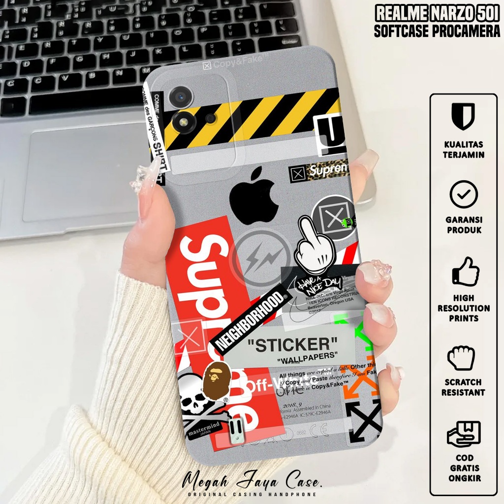 Softcase Hp Realme Narzo 50i - Case Realme Narzo 50i Motif BA - Silikon Hp Realme Narzo 50i - Kondom