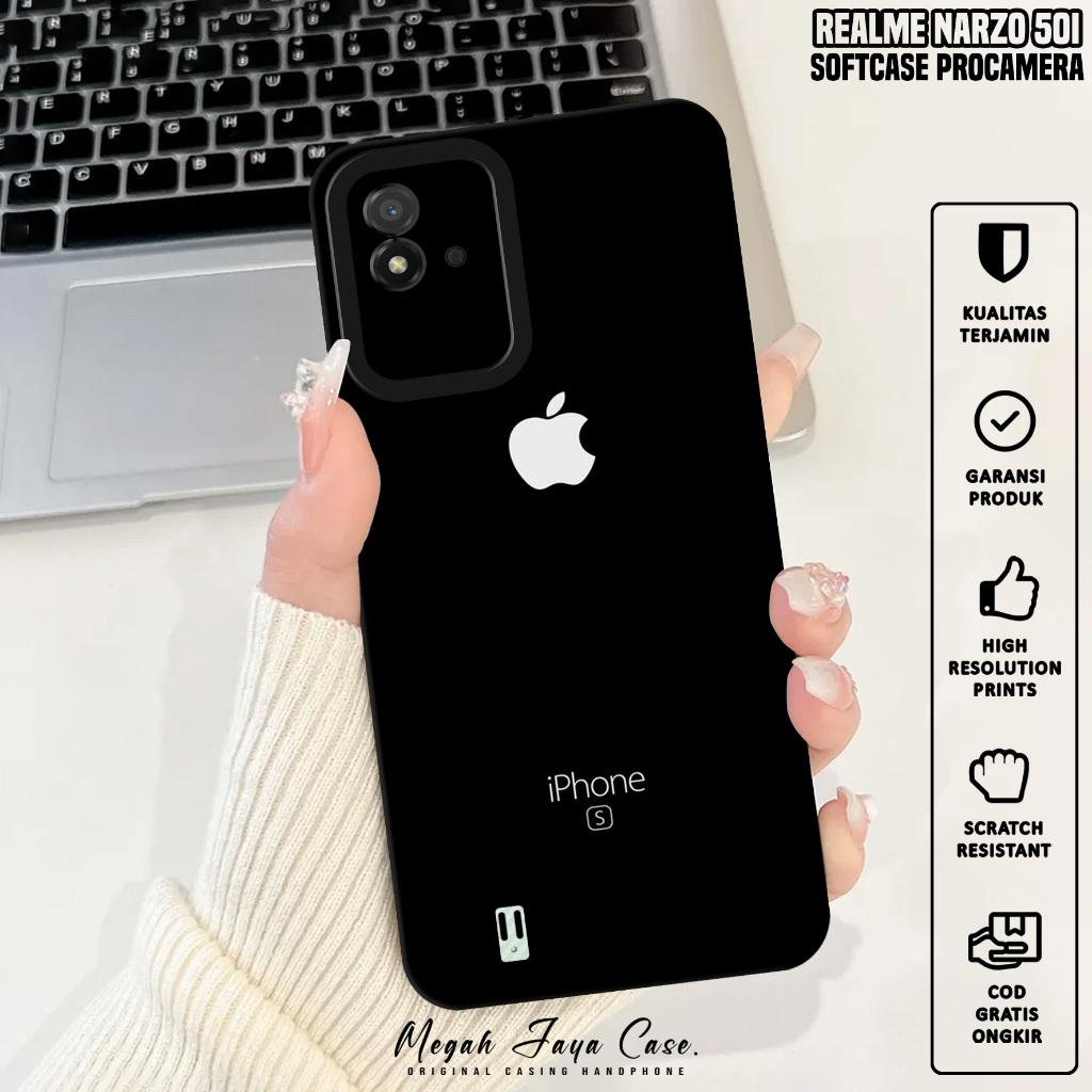 Softcase Hp Realme Narzo 50i - Case Realme Narzo 50i Motif BRAND - Silikon Hp Realme Narzo 50i - Kon