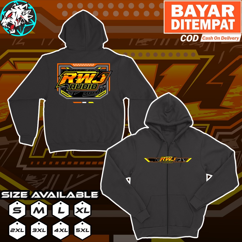 Jaket Zipper RWJ Audio Raden Wijaya Hoodie Sound System