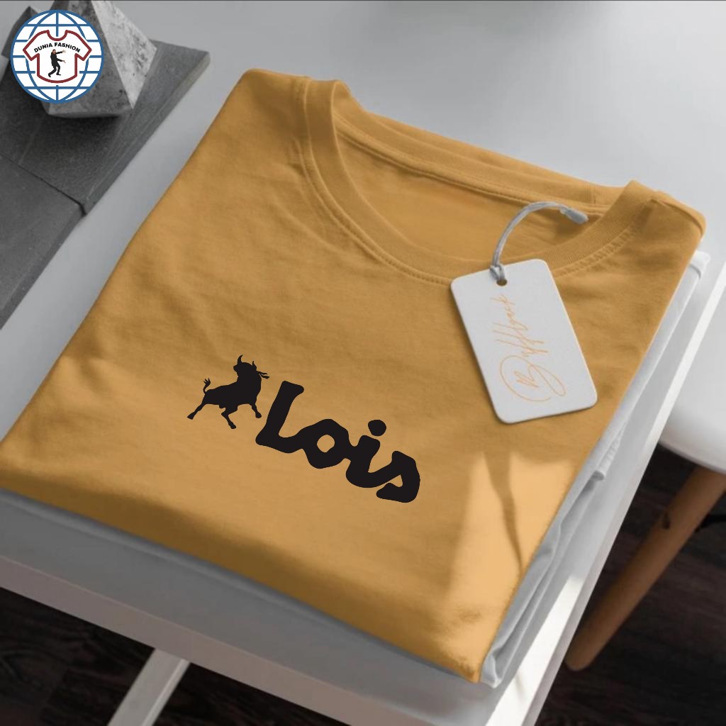 COD - Baju Kaos Distro Lengan Pendek L012 LGS Text HITAM Premium Quality Koas Cotton Combed 30s,Bisa