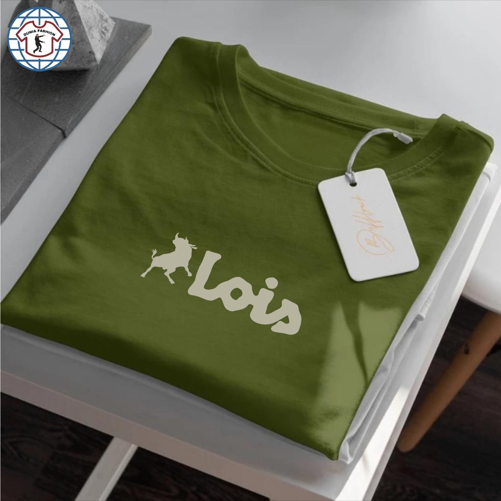 COD - Baju Kaos Distro Lengan Pendek L012 LGS Text SILVER Premium Quality Koas Cotton Combed 30s,Bis