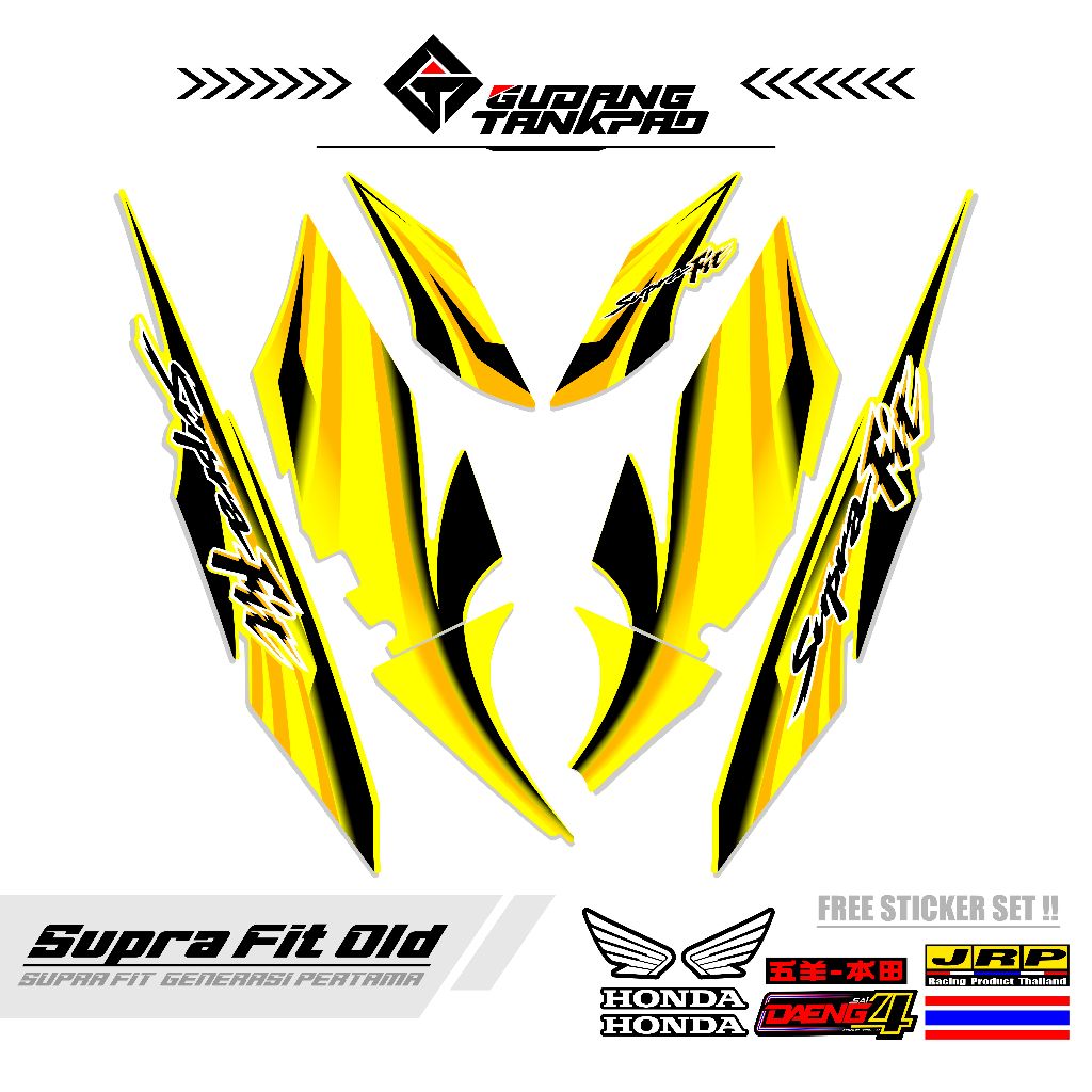 STRIPING MOTOR SUPRA FIT OLD 110 / MTF 13 / STRIPING SUPRA FIT LAMA / STRIPING HONDA SUPRA FIT / STI